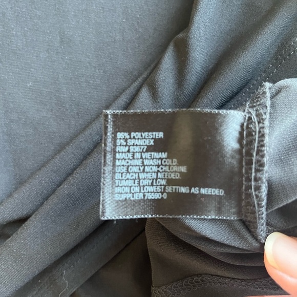 Worthington Black Relaxed Blouse Gathered Short Sleeve Size XL - Picture 8 of 8